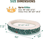 Orthopedic Washable Large Dog Bed: Memory Foam Waterproof Pet Bed with Bolsters - Removable Washable Cover for L XL XXL Large Sized Dog Bed - Non-Slip Bottom - Green