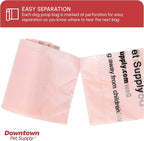Downtown Pet Supply Scented Poop Bags for Dogs with Dispenser, 1000 Count - Leak-Proof Dog Waste Bags and Bone-Shaped Dog Poop Bags Holder for Leash - Lavender Scented, 12.5" x 8.5"