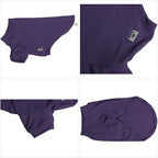 Lovelonglong Ribbed Dog T-Shirt Cotton Knitted Dog Sweaters for All Season Pet T-Shirts for Large Medium Small Dogs Purple L