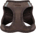 Voyager Step-in Plush Dog Harness – Soft Plush, Step in Vest Harness for Small and Medium Dogs by Best Pet Supplies - Chocolate Suede, S (Chest: 14.5-16")