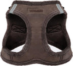 Best Pet Supplies - All Weather Mesh/Plush, Reflective, No Pull Harness for Small, Medium Dogs, Cats - Secure with Hook & Loop Fastener, Buckle, Double D-Rings - Chocolate Suede, XL
