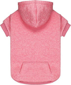 Dog Sweaters for Small Dogs Dog Hoodie Fleece Soft Pet Clothes Sweatshirt with Pocket Pet Hoodie for Small Dogs Puppy Sweater(Pink&XS)