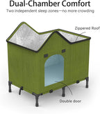 Heated Outdoor Cat House – Weatherproof Winter Shelter for Stray & Outdoor Cats, Insulated & Elevated Design for Porch, Yard, Barn or Garage, Easy Assembly Warm Cat Shelter