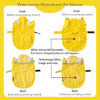 Dog Raincoat,Waterproof Rain Poncho with Hoodie, High Reflective Adjustable Pet Rain Jacket with Leash Hole for Small Medium and Large Dogs (Yellow(Water-Reactive Hydrochromic), XX-Large: 55-70lbs)