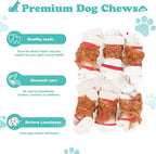 Dog Treats Chicken Wrapped Rawhide Bones for Small Dog Treats Puppy Chews Snacks Promotes Healthy Chewing Chicken Wrapped Knot 2.5" 0.5lb