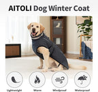 Dog Winter Coat for Small Medium Dogs, Reflective Dog Winter Jacket, Thick Fleece Snowsuit & Christmas Vest, Warm Water-Resistant Puppy Coat, Small Doggie Jackets for Cold Weather
