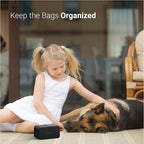 SVD.PET Dog Poop Bag Dispenser, Wall Mount Waste Bag Dispenser, Holds 8 Rolls of Waste Bags, Indoor/Outdoor Wall mount or Place on the Table (Black, Dispenser only)