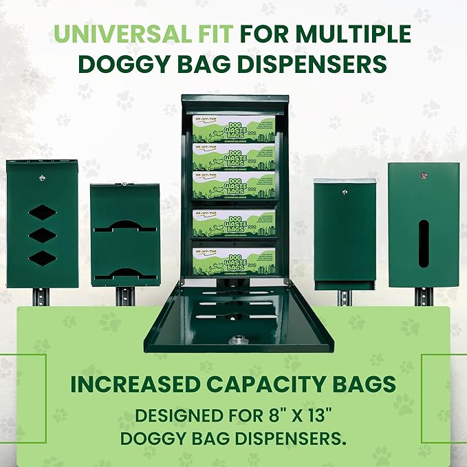 Dog Waste Bags 200 Count - Thick, Plastic, Leakproof, and Tear ResistantReplacement Dog Poop Bags Rolls for Outdoor HOA and state parks