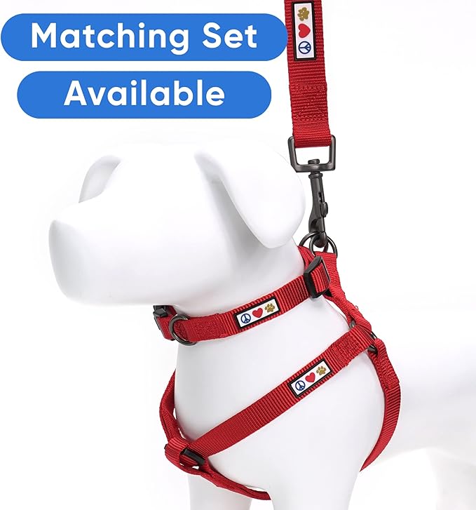 Pawtitas Personalized Dog Leash Embroidered Customize Leash with Your Pet Name & Phone Number Leash Puppy Leash 6 ft Long Dog Leash Puppy Medium Leash Large Leash Leash Red Custom Engraved Name