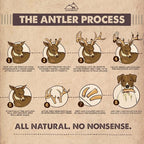 peaksNpaws Premium All-Natural Grade A Split Elk Antlers for Dogs – Naturally Shed in The Rocky Mountains – No Additives, No Preservatives - Healthy and Delicious Treat - Made in USA - M/L Split