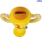Trophy Interactive Dog Toy - Interactive Snuffle Tug Rope Enrichment Pet Toy - Tough Durable Birthday Gift for Aggressive Chewer Puppy - Cute Squeaker Plush for Teething - Parody Dog Toy