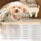 Dog Jacket with Harness,Fleece Lined Warm Puppy Coat for Winter,Soft Windproof Small Dog Vest,Khaki S
