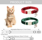 ARING PET 2 Pack Christmas Cat Collars-Cute Breakaway Cat Collar with Bell & Pendant, Adjustable Christmas Kitten Collars with Safety Buckle for Girl and Boy Cats