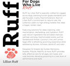 Ruff by Lillian Ruff No-Rinse Waterless Dog Shampoo Spray – Sandalwood Amber – Cleans, Conditions, Detangles & Deodorizes – Puppy & Cat Safe – USA Made (Gallon)