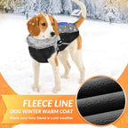 SlowTon Dog Jacket with Harness Built in - Waterproof Fleece Winter Warm Dog Coats for Small Medium Dogs, Reflective Adjustable Furry Puppy Vest Clothes for Outdoor Walking (Blue,XS)