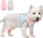 EMUST Dog Coat, Warm Reversible Dog Winter Coat with Fleece Lining, Thick Plush Puppy Coats, Cream, XL