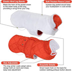 KYEESE Dog Coat Soft Pet Sweater with Leash Hole Windproof Dogs Jacket with Fleece Lined Waterproof Dog Coats for Large Dogs Warm Cat Clothes for Cold Weather Thick Pet Winter Puffer Coat with Pocket