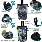 PetAmi Dog Treat Pouch, Large Pet Training Treat Pouch with Pocket, Dog Trainer Essentials Supply Holder with Poop Bag Dispenser, Training Bag for Kibbles Toys, 3 Ways to Wear (Floral Grey)