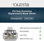5/8 Wide Toe Pet Dog Grooming Detachable Blades,Compatible with Andis,Oster A5,Wahl KM10 Clippers,Cut Length 1/32-inch