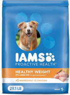 IAMS Proactive Health Healthy Weight Control Adult Dry Dog Food with Real Chicken, 29.1 lb. Bag