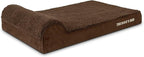 The Dog’s Bed Orthopedic Headrest Dog Bed Large Brown, Memory Foam, Pain Relief for Arthritis, Hip & Elbow Dysplasia, Post Surgery, Lameness, Waterproof Washable Cover