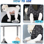 Pet Dog Grooming Hammock Harness for Nail Trimming (S 30lb), Dog Sling for Cutting Nail, Dog Hanging Holder Hanger for Clipping Nail with Nail Clippers, Nail File, Pet Comb