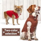 Syhood 2 Pieces Dog Jacket 2 Layers Fleece Lined Dog Jacket Warm Soft Windproof Small Pet Coat for Winter Cold Weather (M,Red,Brown)
