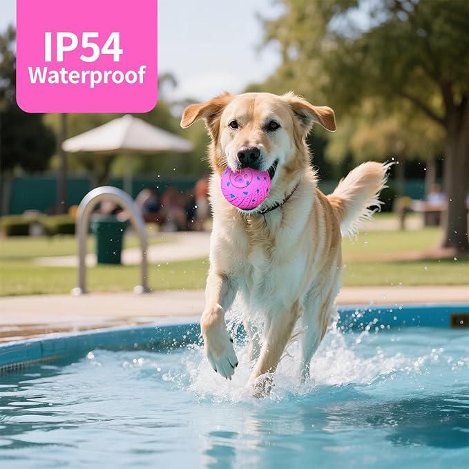 Smart Interactive Dog Toys, Activated Moving, Bouncing, Rotating Ball for Medium/Large Dogs, Motion-Activated Dog Ball to Keep Them Busy, IP54 Waterproof & E-TPU, Fun & Engaging Dog Gift