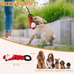 KOOLTAIL Christmas Dog Toys, Tough Plush Dog Chew & Squeaky Toys with Crinkle Paper, Interactive Training & Tug of War Puppy Teething Toy for Indoor Outdoor Play for Small Medium Large Dogs, Santa