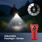 Ultrasonic Dog Bark Deterrent Device –10-Level Adjustable Anti Barking Trainer with Flashlight, Strobe, E-Clicker(18 Whistle Sounds)–No Shock, Collar-Free Dog Behavior Correction Devices