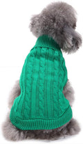 Dog Sweater - Warm for Small, Medium, Large Dogs - Cute Winter Classic Turtleneck Pet Sweater for Cats - Christmas Clothes Coat for Girls Boys Puppy