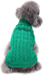 Dog Sweater - Warm for Small, Medium, Large Dogs - Cute Winter Classic Turtleneck Pet Sweater for Cats - Christmas Clothes Coat for Girls Boys Puppy