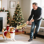 Christmas Squeaky Reindeer Dog Toys- Rope Tug of War Dog Toy for Puppy- Keep Them Busy and Entertained- Chew Toys for Medium & Large Breeds