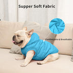 Fleece Lining Extra Warm Dog Hoodie in Winter,Small Dog Jacket Puppy Coats with Hooded,Light Blue XS