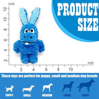 Squeaky Dog Toy Plush, Stuffed Crinkle Tug of War Dog Toy Keep Them Busy Pet Puppy Birthday Toy for Small Medium Large Dogs (Blue)