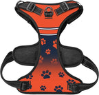 Custom Denver Dog Harness with Reflective Stripes Personalized Name and Number Dog Vest Harness with Pet Traction Rope for Small Medium Large Dog