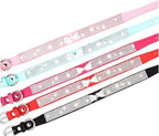 Serijoars Small Dog Collar with Rhinestone Crystal Diamond Colorful Bling Girl Puppy Cat Collars (XS, Pink3)