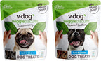 V-dog Soft and Chewy Vegan Wiggle Dog Biscuits - Bundle (Natural Peanut Butter & Blueberry Flavor Superfoods) | All Natural - Made in The USA