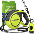2025 New Model Retractable Dog Leash 18ft' - Detachable Poop Bag and Chew Proof Cable and Included Heavy Duty Reflective Retractable Leash for Small Medium Large Dogs up to 110 lbs