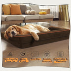 Small Dog Bed and Cat Sofa Waterproof Orthopedic Dog Beds for Small Dogs Cat Bed Comfy Pet Couch Sofa Beds with Washable Removable Cover & Non-Slip Bottom
