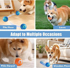 2PCS Shaky Ball Toy for Dogs, Interactive Dog BallToy, Vibrating Dog Balls, Smart Jumping BallToys, Fun Shaking Pet Bounce Electric Balls Automatic Moving Pet Toys for Dogs (Orange+Blue)