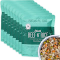 Portland Pet Food Company Fresh Dog Food Pouches - Human-Grade Toppers Wet Pet Meal & Mixers - Small & Large Breed Puppy & Senior Dogs - Gluten-Free, Limited Ingredient Rosie’s Beef N' Rice - 8 Pack