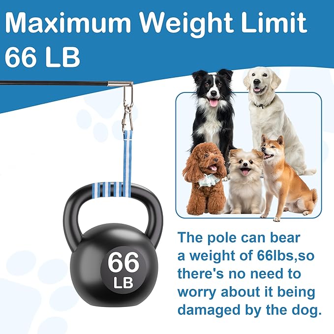 Flirt Pole for Dogs Interactive Dog Pole Toy for Large Medium Small Dogs, Dog Teaser Pole for Tug of War, Flirt Pole with Lure Ball (Standard&Extended Pole+Tensile Rope)