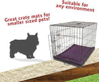 Majestic Pet Dog Crate Mat - Machine Washable Soft Plush Pet Bed Pad for Crates & Kennels USA Crafted 24"x18" Villa Aubergine