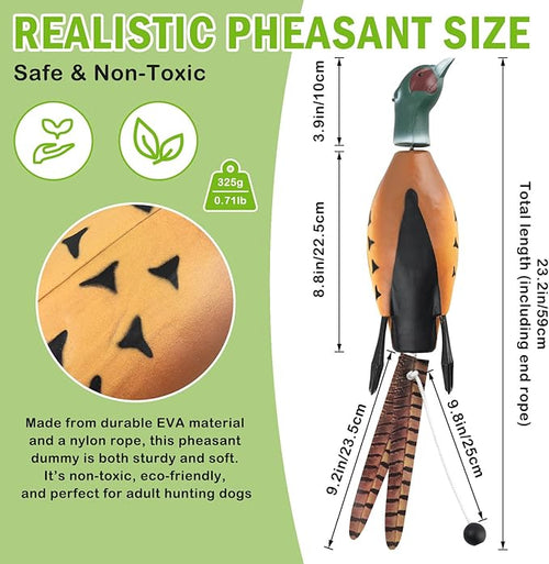 Archerest Dead Duck Dove Pheasant Dummy Bumper Toys for Waterfowl Hunting Retriever Dog Training, Floating Mallard Dummy Trainer Outdoor Soft Durable Realistic Fowl