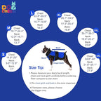 Dogcheer Waterproof Dog Coat, Christmas Dog Winter Jacket, Adjustable Puppy Fleece Coat for Cold Weather, Reflective Turtleneck Snow Jacket for Small Medium Large Dogs - Blue, XL