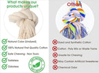 Barida Natural White Cotton Tough Dog Rope Toy. Non Toxic and Premium Rope Dog Tug Toy for Medium & Large Dogs.