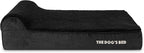 The Dog’s Bed Orthopedic Headrest Dog Bed Large Black Plush, Memory Foam, Pain Relief for Arthritis, Hip & Elbow Dysplasia, Post Surgery, Lameness, Waterproof Washable Cover