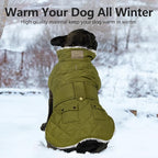 KYEESE Dog Coat Windproof Dog Coats for Small Dogs Soft Pet Sweater for Cold Weather Waterproof Dogs Jacket with Fleece Lined Warm Pet Winter Puffer Coat with Leash Hole Thick Cat Clothes with Pocket
