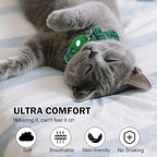 Airtag Cat Collar Breakaway with Bells and Bowtie -Upgraded Safety Kitten Collar for Air Tag Holder -Cute GPS Cat Tracker Collars for Girl Boy Cats, Kitty and Puppies, Green